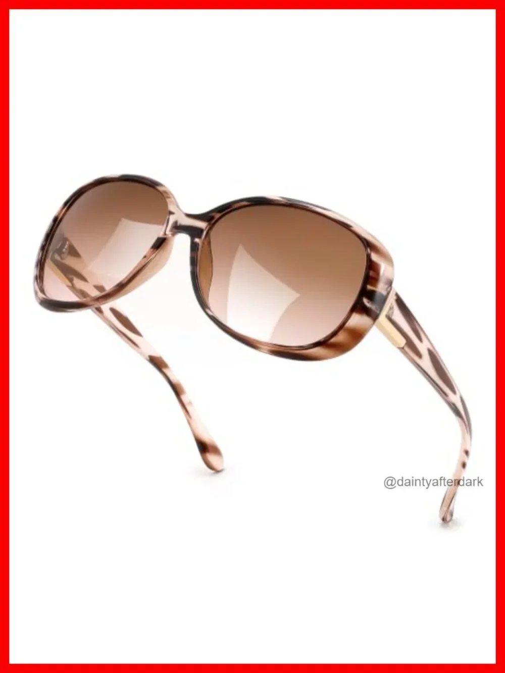 Vintage Oversized Square Sunglasses UV400 Protection Lightweight Retro